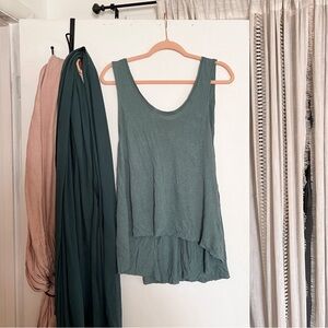 Free people we the free | oversized slouchy raw hem tank top size XS